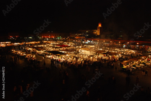 Square Jemma el Fnaa Marrakech at night