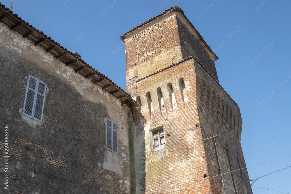 Lignana, Piedmont, Italy: the medieval castle