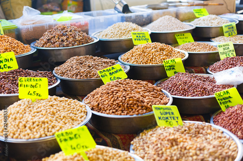 nuts counter market in turkey