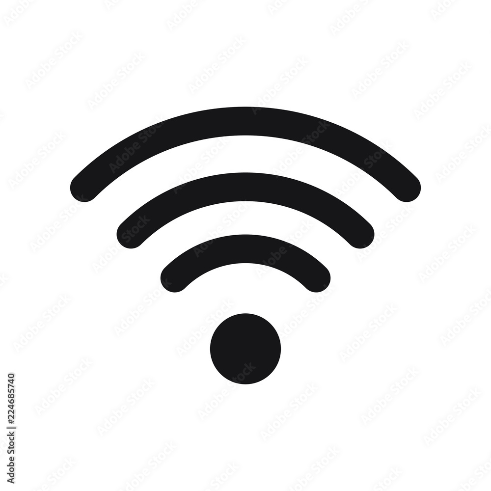 Wireless and wifi icon or sign for remote internet access, Podcast vector symbol, vector illustration Wireless and wifi icon or sign for remote internet access, Podcast vector symbol, vector illustration