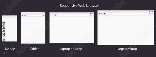 Web browser in multiple responsive devices sizes