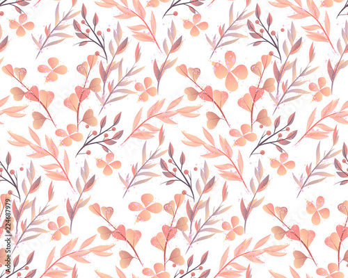 Wallpaper Mural Retro style hand drawn seamless floral ornament.Colorful vector ornament for textiles and wrapping pages. Torontodigital.ca