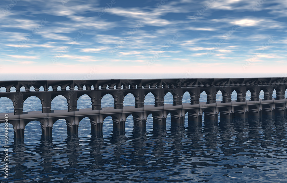 Aquädukt Brücke über Fluß