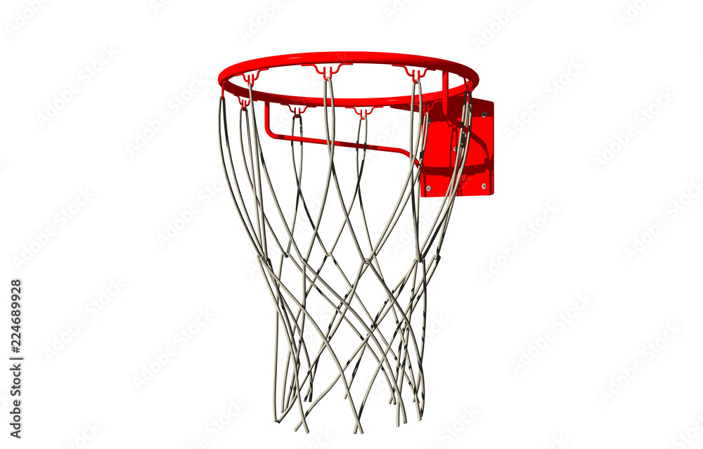 Basketball Korb mit Netz Stock Illustration | Adobe Stock