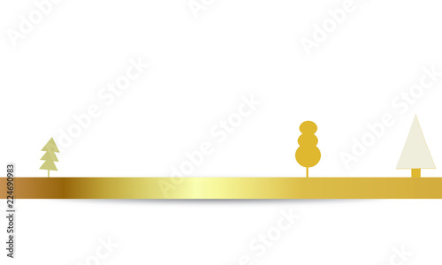 Gold Band Banner Baum Bäume Weihnachten Hintergrund