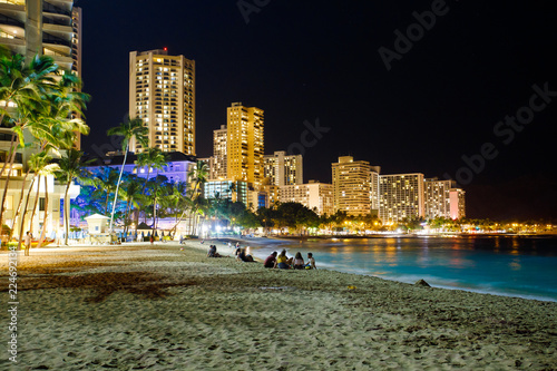 Night of Waikiki Beach
