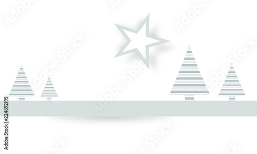 Stern Band Banner Sterne Grau Silber Weihnachten