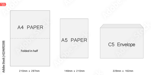 Creative Vector Illustration Of White Blank Paper C5, 49% OFF