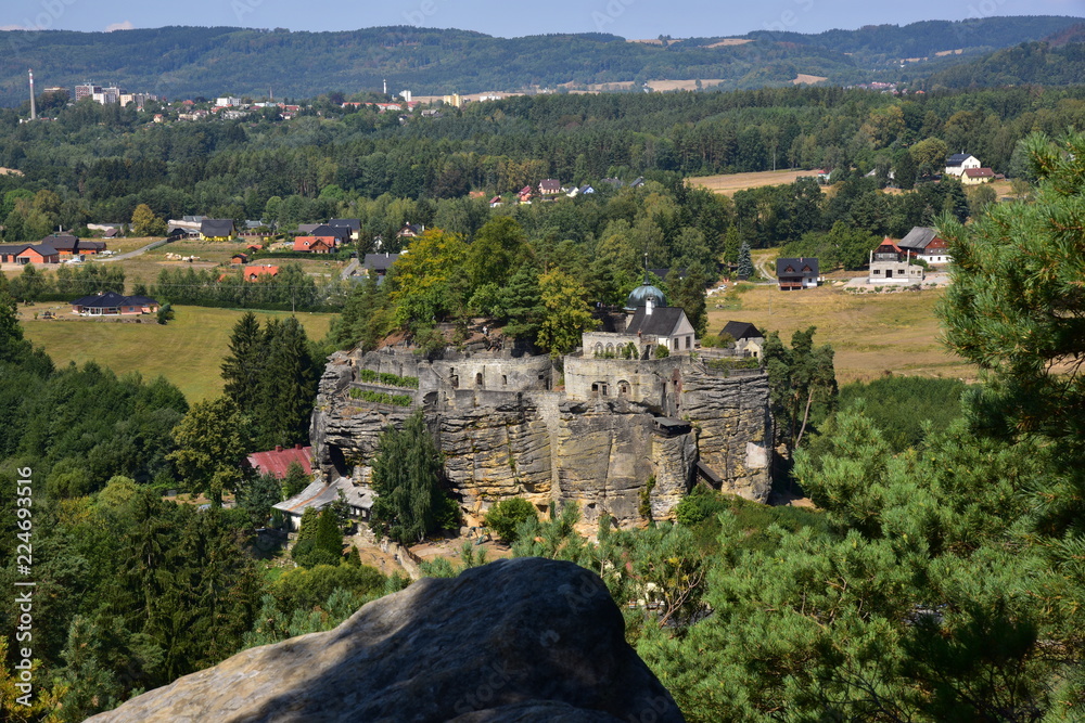 Rock castle Sloup in Bohemia
