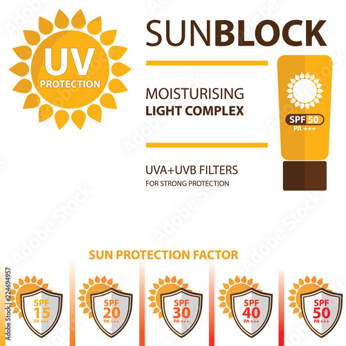 UV protection icon. Ultraviolet sunblock icon. SPF sun Protection icon. Vector illustration.