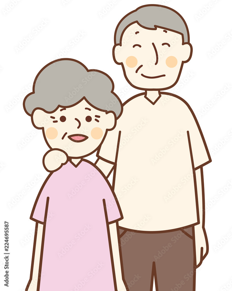 仲良しおじいさんとおばあさんの夫婦 仲良しおじいさんとおばあさんの夫婦