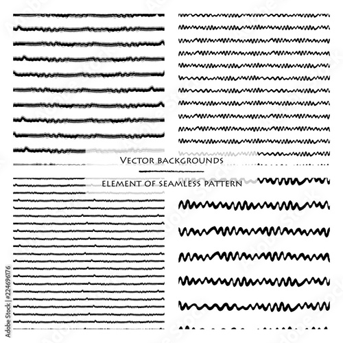 Vector backgrounds collection. Element of seamless pattern.