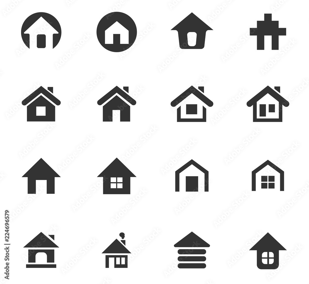 Home icon set Home icon set
