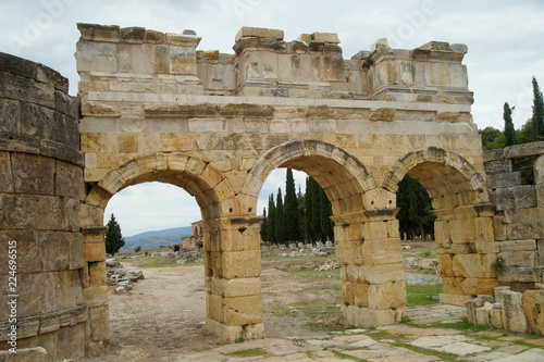 Ruins of ancient city, Hierapolis near Pamukkale, Turkey