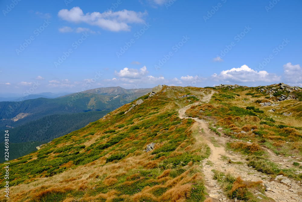 a beautiful mountain landscape, the Montenegrin Ridge, the summer Carpathians