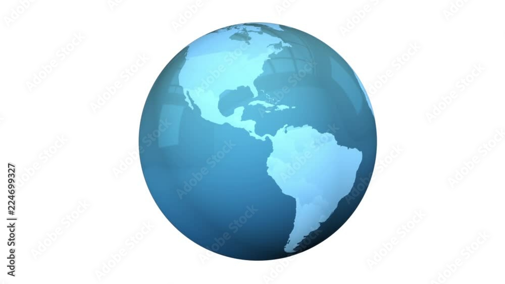 Blue earth globe animation. loopable clip with tracking matte. Blue earth globe animation. loopable clip with tracking matte.