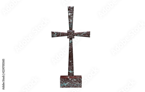 Religiöses Kreuz auf Sockel
