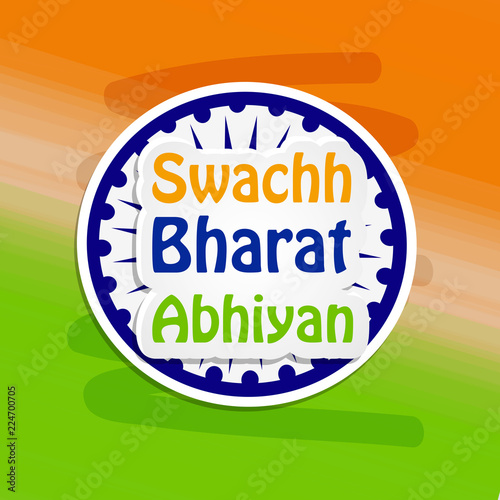 Illustration of background for Swachh Bharat Abhiyan,  is a massive movement that seeks to create a Clean India by the Government of India
