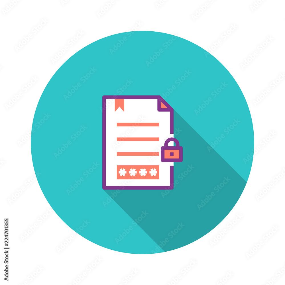 Digital Signature Flat Icon Digital Signature Flat Icon