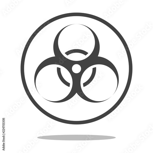 Toxic safety Hazard Danger Harmful Malware Virus  sign illustration isolated on background Vector Icon