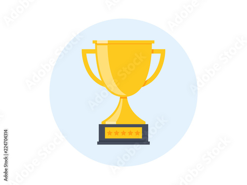 Trophy Cup Vector Flat Icon