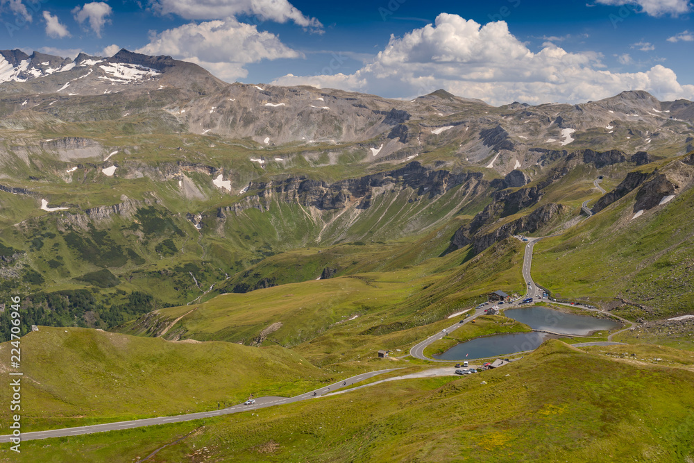 Fototapeta premium Fuscher Lacke lake, 2262m above sea level, Grossglockner High Alpine Road, Hohe Tauern National Park, Austria.