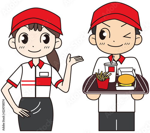ハンバーガーショップ店員