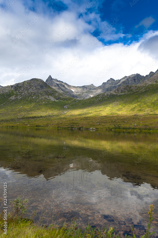 Fototapeta premium In the mountains of Northern Norway.Tromso