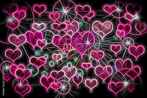 Heart abstract colorful pattern background
