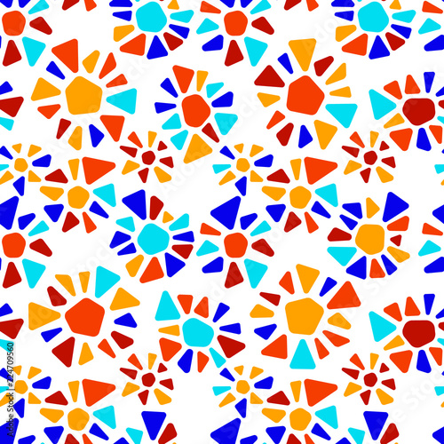 Colorful stained glass tria...