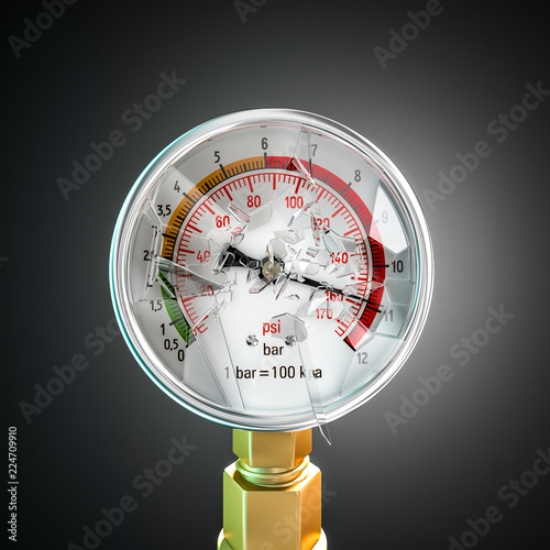 broken pressure gauge photo