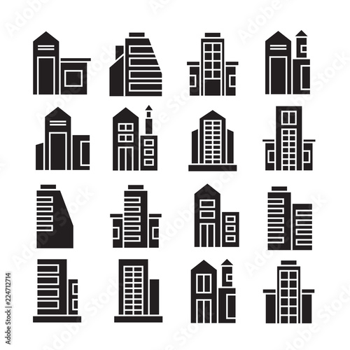 vector set of building icons