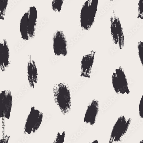 Seamless pattern with abstract brush strokes.
