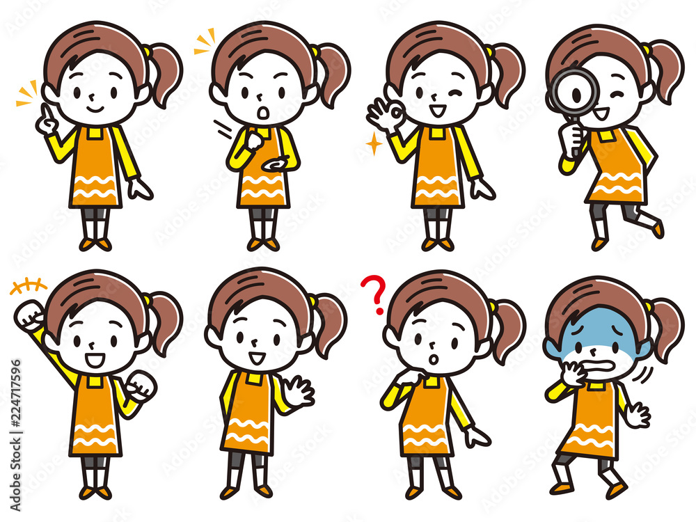 女の子 表情 セット 女の子 表情 セット