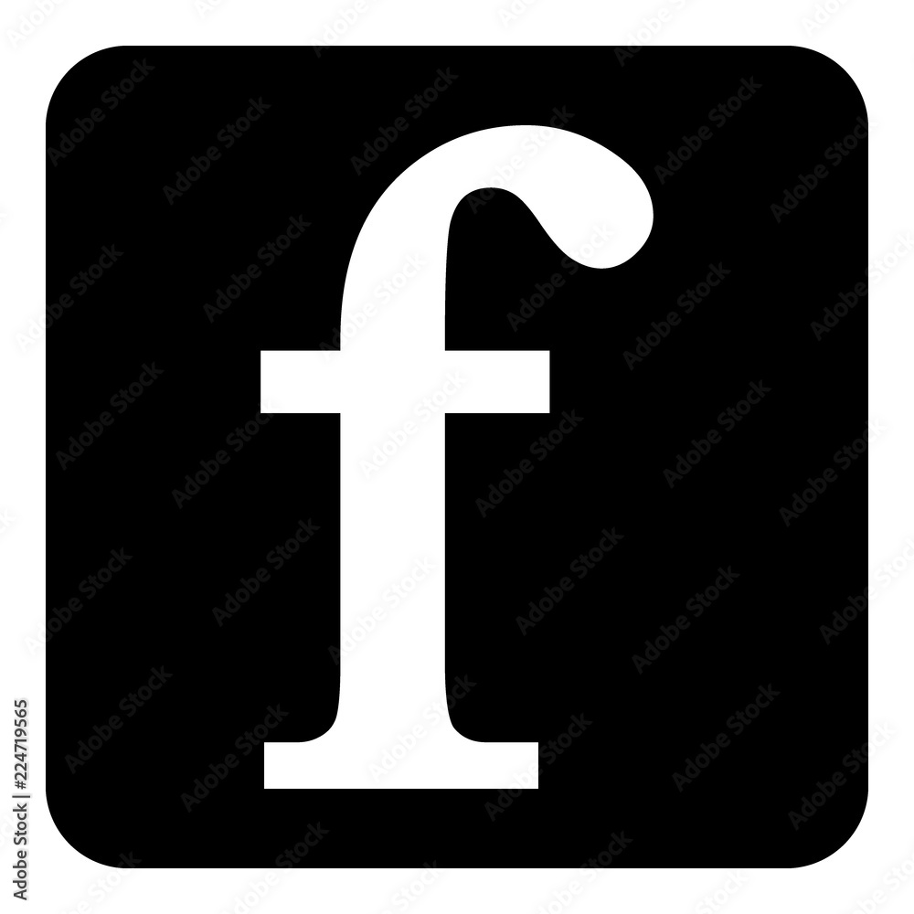 Obraz premium F letter icon on white.