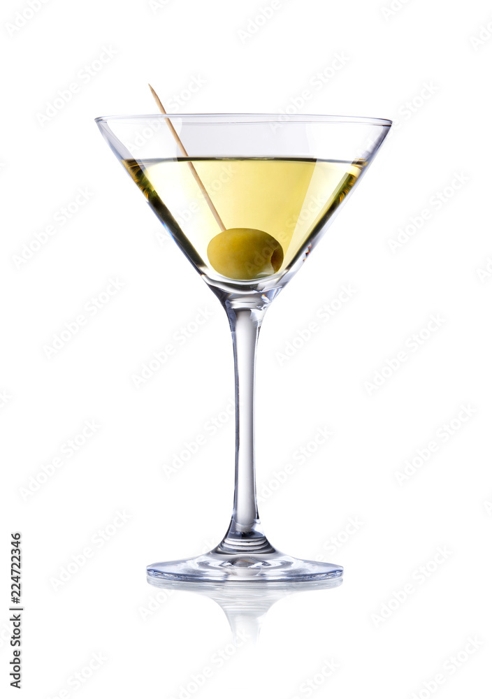 martini cocktail , isolated on white