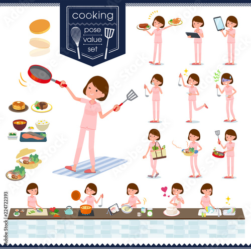 flat type patient young women_cooking