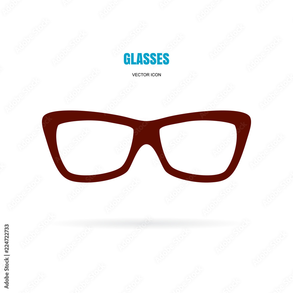 Eye glasses icon isolated on white background
