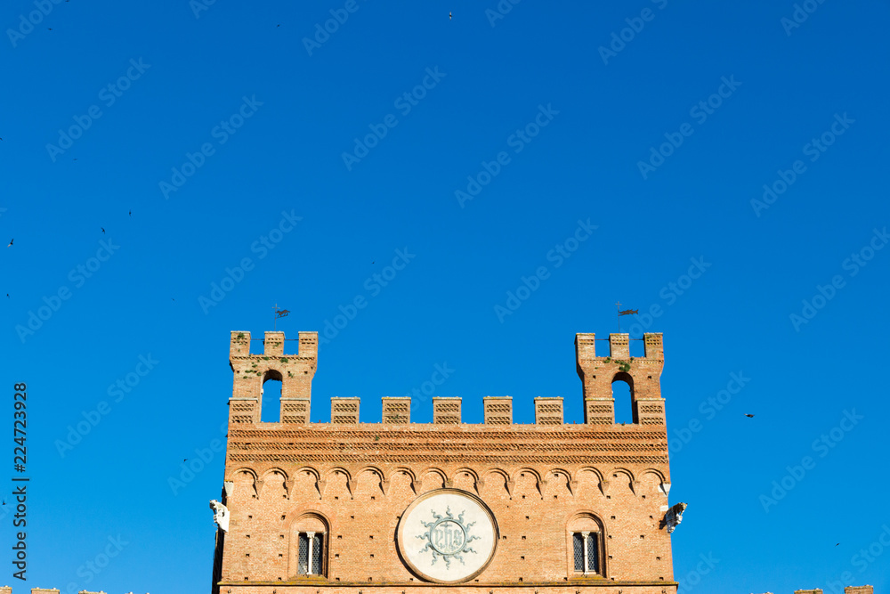 The town hall of siena (1297) is a palace in Siena, Tuscany, Italy