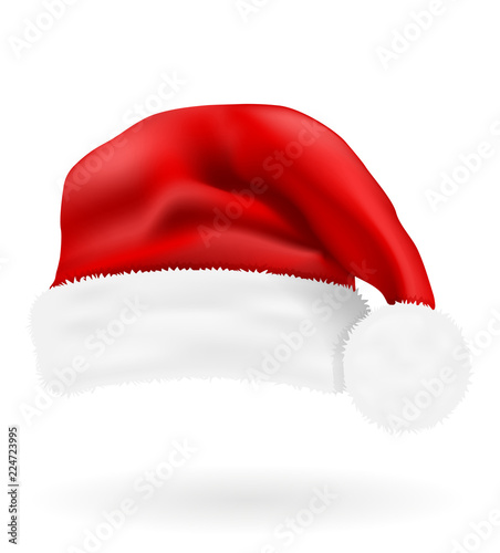 christmas red hat santa claus vector illustration