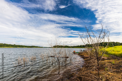 Landscape of Chulaporn dam  Chaiyaphum province  Thailand.