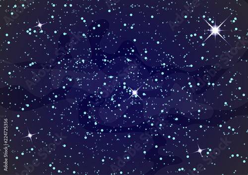 Vector background. Starry night sky. Stars, sky, night.