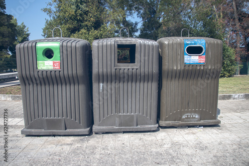 recycle garbage can in the park