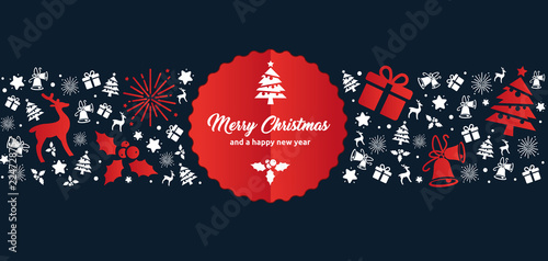 elegante und moderne Grußkarte zu Weihnachten mit Happy new year