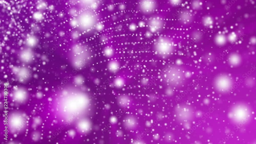 white particles with violet radiation slowly moving. 3D rendering white particles with violet radiation slowly moving. 3D rendering