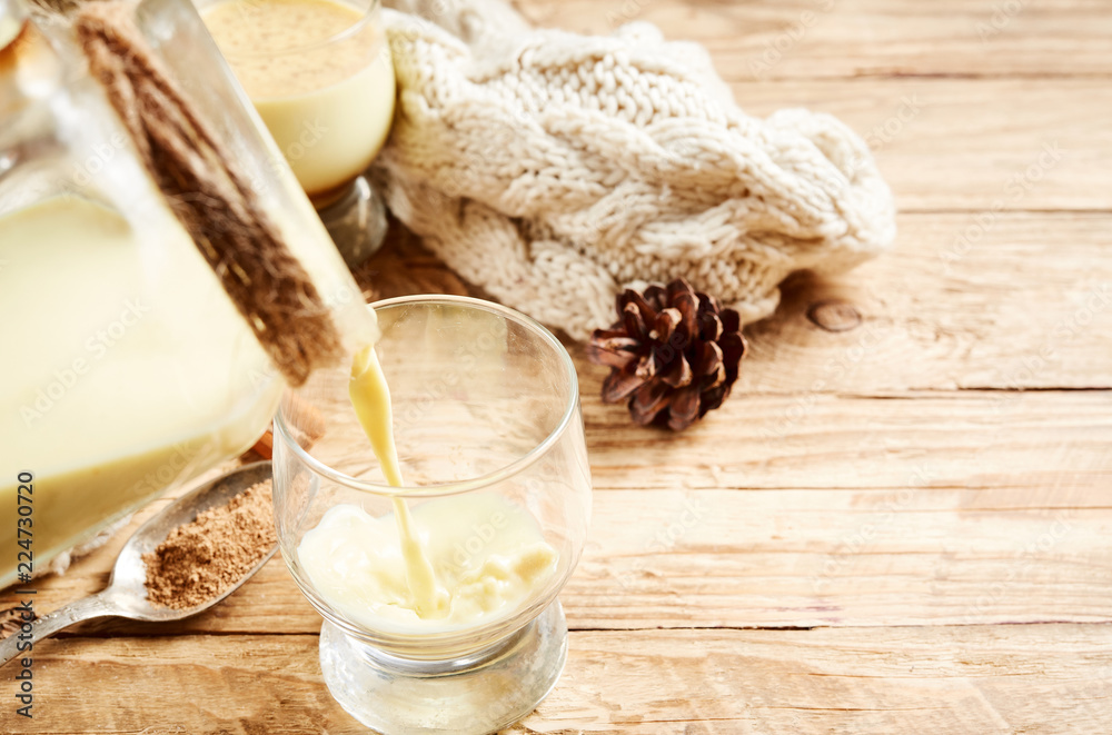 Warm Eggnog with Cinnamon for Christmas Warm Eggnog with Cinnamon for Christmas
