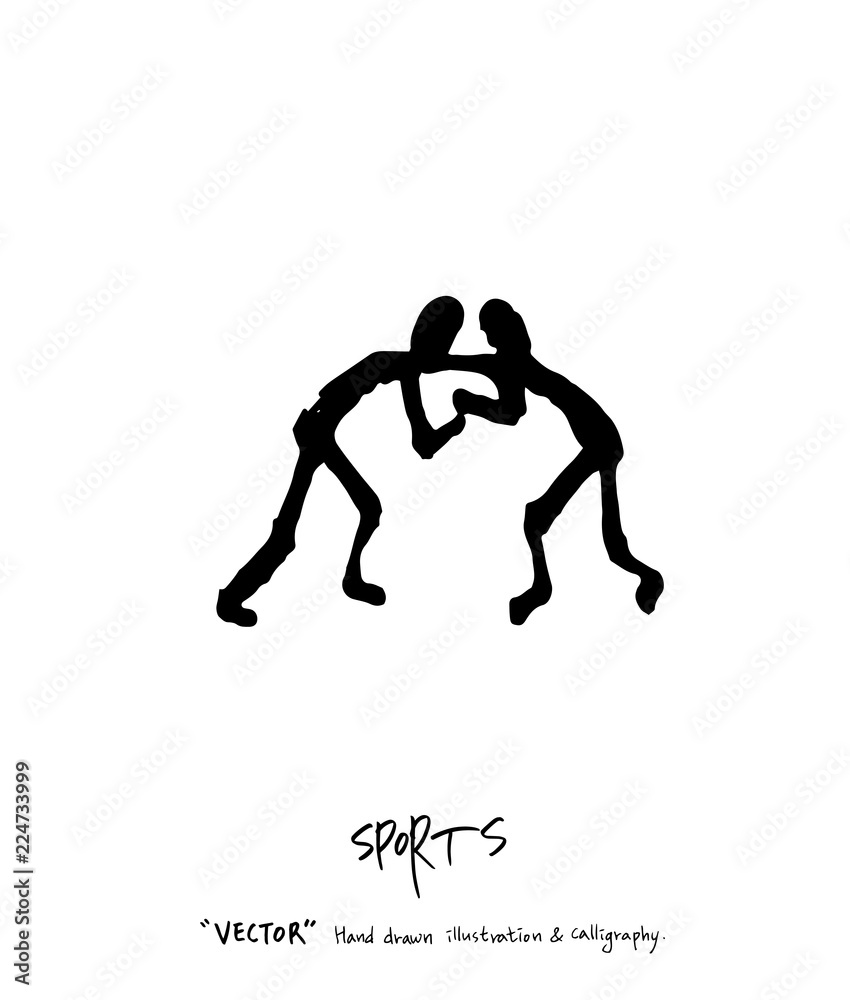 스포츠 포스터 / 손으로 그린 스포츠 그림 스포츠 포스터 / 손으로 그린 스포츠 그림