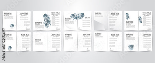Set of modern flyer background with white space. Vector illustration.