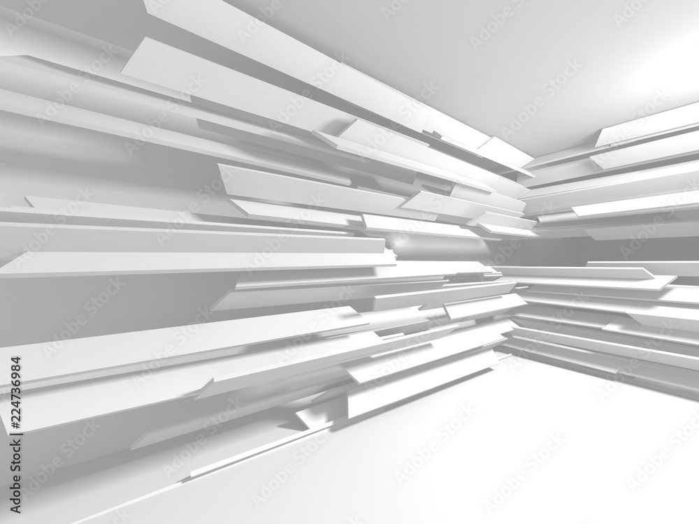 Abstract Modern White Architecture Background