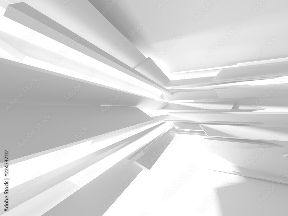 Abstract Modern White Architecture Background